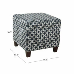Cheapest 👍 Carson Carrington Hnifsdalur Square Storage Ottoman Wood Legs Navy And White Small Floral 😉 -Carson Carrington Sales unnamed file 361
