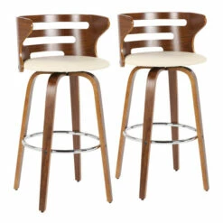 Brand new 🥰 Carson Carrington Cranagh Mid-century Modern Upholstered Bar Stools (Set Of 2) - N/A Grey Fabric 🌟 -Carson Carrington Sales unnamed file 3630