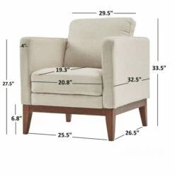 Best deal 🎉 Carson Carrington Siauliai Upholstered Accent Chair Beige 🎉 -Carson Carrington Sales unnamed file 3649