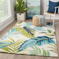 Hot Sale 👏 Carson Carrington Brande Montego Blue/ Green Floral Indoor/ Outdoor Area Rug Blue/green ✨