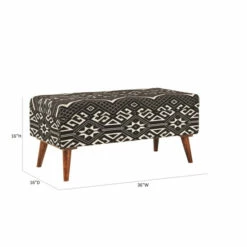 Best Pirce 🧨 Carson Carrington Hjornered Black/White Upholstered Storage Bench - 36" X 16" X 16" ❤️ -Carson Carrington Sales unnamed file 3705