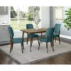Budget 👍 Carson Carrington Rachan 5-Piece Dining Table And Armless Chairs With Upholstered Backs Kiwi Green 👍
