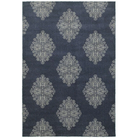 Discount ๐ Carson Carrington Vallentuna Medallions Blue/Ivory Polypropylene Area Rug ๐งจ 8 Discount ๐ Carson Carrington Vallentuna Medallions Blue/Ivory Polypropylene Area Rug ๐งจ - Image 6