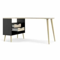 New ❤️ Carson Carrington Kristiansund 2-drawer 3-Shelf L-shaped Desk 😉 -Carson Carrington Sales unnamed file 3733