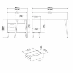 New ❤️ Carson Carrington Kristiansund 2-drawer 3-Shelf L-shaped Desk 😉 -Carson Carrington Sales unnamed file 3737