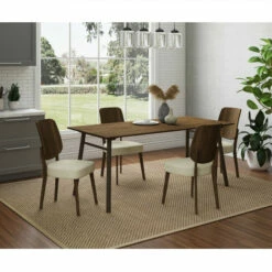Outlet 👍 Carson Carrington Janega Mid-Century Modern Rectangular Dining Table 🌟