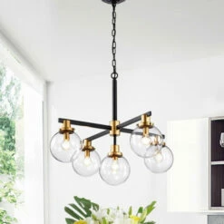 Best Pirce ✨ Carson Carrington McKinnon 5-light Matte Black/Gold Chandelier ⭐ -Carson Carrington Sales unnamed file 3747
