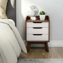 Brand new ๐ Carson Carrington Borlange Mid-century 3-drawer Nightstand ๐ฏ
