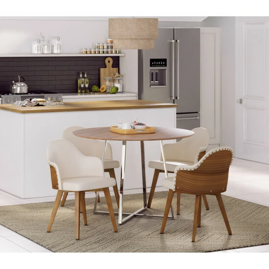 Buy ๐ Carson Carrington Cranagh Walnut Wood Dining Accent Chair - N/A Brown Faux Leather ๐ฏ 4 Buy ๐ Carson Carrington Cranagh Walnut Wood Dining Accent Chair - N/A Brown Faux Leather ๐ฏ - Image 2