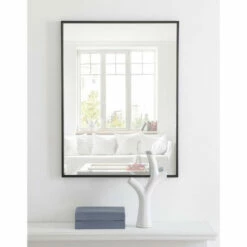 Best reviews of ❤️ Carson Carrington Salsnas Metal Frame Rectangular Mirror White ✔️