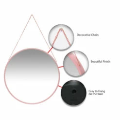 Brand new 🎉 Carson Carrington Kabbo Pink Mirror - 17.5 X 1.75 X 17.5 🥰 -Carson Carrington Sales unnamed file 3847