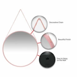 Brand new 🎉 Carson Carrington Kabbo Pink Mirror - 17.5 X 1.75 X 17.5 🥰 -Carson Carrington Sales unnamed file 3849