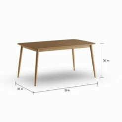 Budget 😍 Carson Carrington Haapajarvi Mid-century Modern French Oak Dining Table ⌛ -Carson Carrington Sales unnamed file 3865