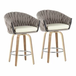 Best reviews of 🎉 Carson Carrington Braided Matisse Fixed-Height Counter Stool With Wood Legs (Set Of 2) Grey Fabric/grey Faux Leather/zebra Wood 🌟 -Carson Carrington Sales unnamed file 3904