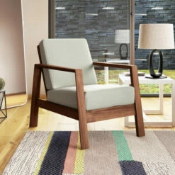 Flash Sale ⌛ Carson Carrington Horuphav Wood/Barley Fabric Arm Chair Tan Linen 🔔 -Carson Carrington Sales unnamed file 3913