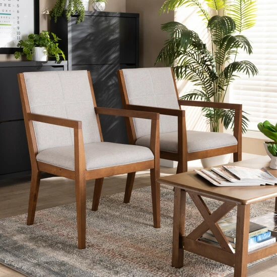 Best deal β Carson Carrington Mid-century Living Room Accent Chair (Set Of 2) Greyish Beige π 4 Best deal β Carson Carrington Mid-century Living Room Accent Chair (Set Of 2) Greyish Beige π - Image 2