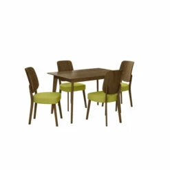 Budget 🤩 Carson Carrington Rachan 5-Piece Dining Table And Armless Chairs With Wood Backs Kiwi Green 🤩 -Carson Carrington Sales unnamed file 4029