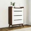 Cheap 😍 Carson Carrington Borlange Mid-century White And Walnut 4-drawer Chest 👏 -Carson Carrington Sales unnamed file 4045