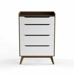 Cheap 😍 Carson Carrington Borlange Mid-century White And Walnut 4-drawer Chest 👏 -Carson Carrington Sales unnamed file 4047