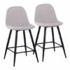 Coupon 🧨 Carson Carrington Stone Counter Stool - Set Of 2 Black Metal/charcoal Fabric 😀 -Carson Carrington Sales unnamed file 4050