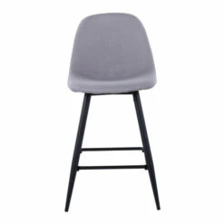 Coupon 🧨 Carson Carrington Stone Counter Stool - Set Of 2 Black Metal/charcoal Fabric 😀 -Carson Carrington Sales unnamed file 4055