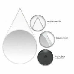 Budget 😀 Carson Carrington Kabbo White Mirror - 17.5 X 1.75 X 17.5 🔥 -Carson Carrington Sales unnamed file 4063