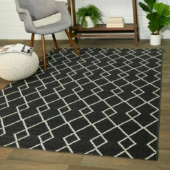 Best deal 😍 Carson Carrington Salsan Trellis Indoor/Outdoor Area Rug Black 😉