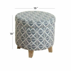 Outlet 🎁 Carson Carrington Hnifsdalur Round Storage Ottoman Navy 🛒 -Carson Carrington Sales unnamed file 4150