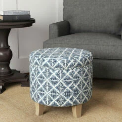 Outlet 🎁 Carson Carrington Hnifsdalur Round Storage Ottoman Navy 🛒 -Carson Carrington Sales unnamed file 4151