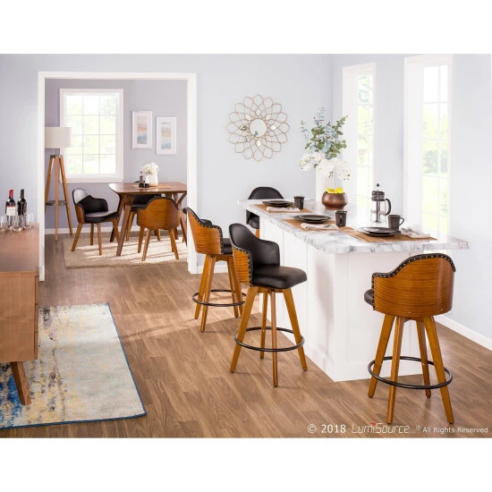 Buy 🤩 Carson Carrington Valsatra Mid-century Modern Counter Stool Black 🤩 10 Buy 🤩 Carson Carrington Valsatra Mid-century Modern Counter Stool Black 🤩 - Image 8