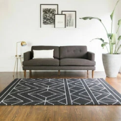 Cheap 💯 Carson Carrington Iseras Modern Geometric Area Rug Charcoal 🎁