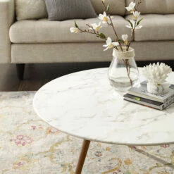Promo 😉 Carson Carrington Bata Round Artificial Marble Coffee Table ✔️ -Carson Carrington Sales unnamed file 4292