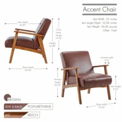 Outlet 🔥 Carson Carrington Tavelsas PU Leather Accent Arm Chairs ⭐ -Carson Carrington Sales unnamed file 4382