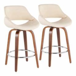Best Sale 🥰 Carson Carrington Vallasen Upholstered Counter Stool (Set Of 2) - N/A Cream ✔️ -Carson Carrington Sales unnamed file 4389