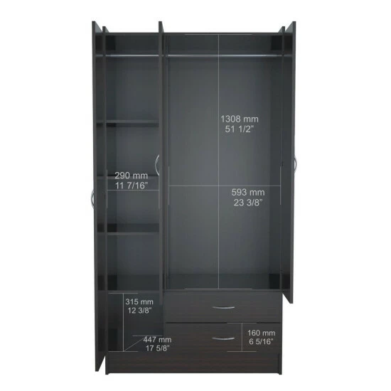 Budget ๐ Carson Carrington Hammel 3-door Espresso Armoire ๐ฏ 8 Budget ๐ Carson Carrington Hammel 3-door Espresso Armoire ๐ฏ - Image 6