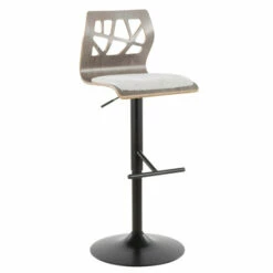 Hot Sale 👍 Carson Carrington Sala Light Grey Wood Adjustable Bar Stool 🌟