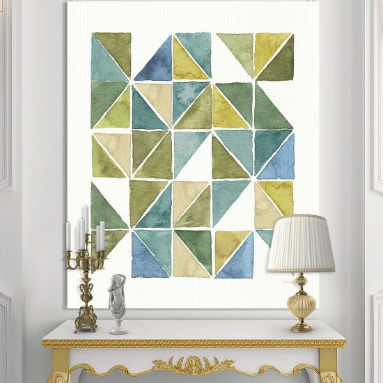 New ๐ฅฐ Carson Carrington 'Geometric Green Triangle I' Modern & Transitional Canvas Artwork Print ๐ 3 New ๐ฅฐ Carson Carrington 'Geometric Green Triangle I' Modern & Transitional Canvas Artwork Print ๐