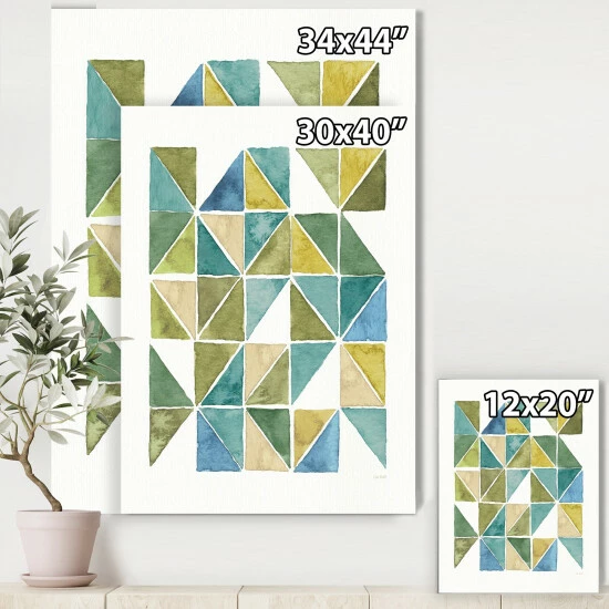 New ๐ฅฐ Carson Carrington 'Geometric Green Triangle I' Modern & Transitional Canvas Artwork Print ๐ 7 New ๐ฅฐ Carson Carrington 'Geometric Green Triangle I' Modern & Transitional Canvas Artwork Print ๐ - Image 5