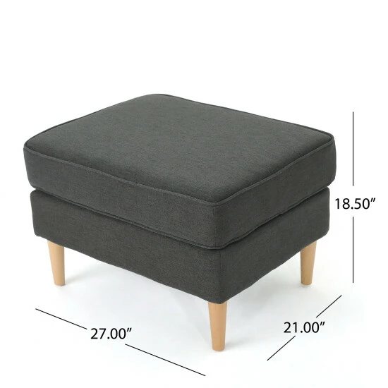 Best Sale ๐ Carson Carrington Larvik Mid-century Modern Fabric Ottoman Bench Dark Grey + Natural โจ 7 Best Sale ๐ Carson Carrington Larvik Mid-century Modern Fabric Ottoman Bench Dark Grey + Natural โจ - Image 5