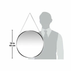 Discount ⭐ Carson Carrington Kabbo Chrome Mirror - 17.5 X 1.75 X 17.5 💯 -Carson Carrington Sales unnamed file 4621