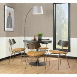 Deals 🔥 Carson Carrington Garrison Chair (Set Of 2) Yellow Faux Leather/antique Copper/walnut 🧨 -Carson Carrington Sales unnamed file 4690