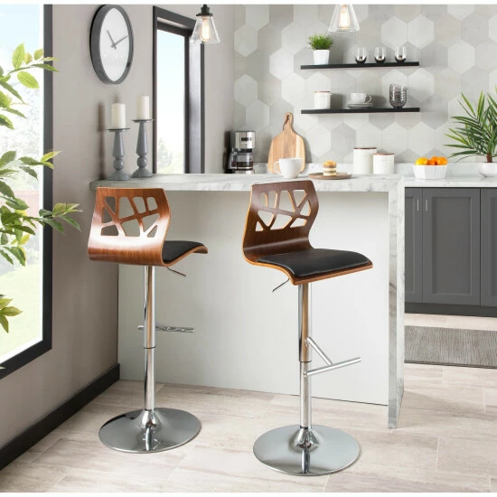 New โญ Carson Carrington Sala Adjustable Bar Stool (Set Of 2) Light Grey Fabric/light Grey Wood ๐ 4 New โญ Carson Carrington Sala Adjustable Bar Stool (Set Of 2) Light Grey Fabric/light Grey Wood ๐ - Image 2