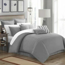 New 🤩 Carson Carrington Juelsminde 13-piece Grey Embroidered Comforter Set ✨