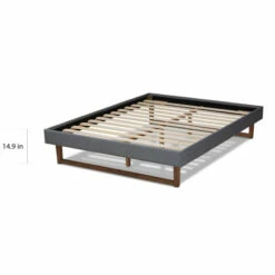 Brand new 😉 Carson Carrington Ulva Fabric Mid-century Platform Bed Frame Dark Gray 👍 -Carson Carrington Sales unnamed file 4760