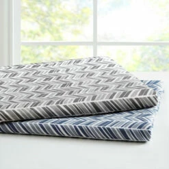 Top 10 ✔️ Carson Carrington Stockholm Chevron Printed Microfiber Sheet Set Navy 💯