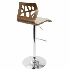 Budget 🎉 Carson Carrington Sala Mid-Century Modern Walnut Wood Adjustable Barstool - N/A Black Faux Leather 😀 -Carson Carrington Sales unnamed file 4824