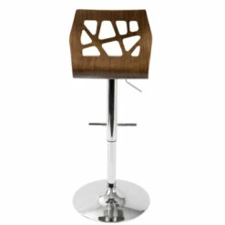 Budget 🎉 Carson Carrington Sala Mid-Century Modern Walnut Wood Adjustable Barstool - N/A Black Faux Leather 😀 -Carson Carrington Sales unnamed file 4825