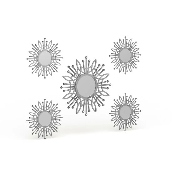 Best Sale ๐ Carson Carrington Degerfors Silver Metal 5-piece Wall Mirror Set - A ๐งจ 8 Best Sale ๐ Carson Carrington Degerfors Silver Metal 5-piece Wall Mirror Set - A ๐งจ - Image 6