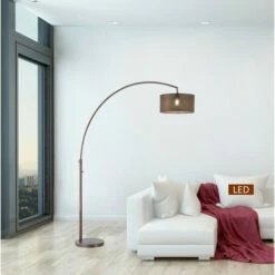 Flash Sale ๐ฏ Carson Carrington Ingelsgard Antique Bronze Double Shade LED Arched Floor Lamp โ๏ธ