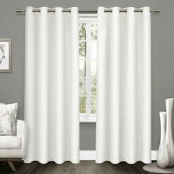 Deals 🥰 Carson Carrington Karins Tweed Textured Linen Blackout Curtain Panel Pair Winer White 👍